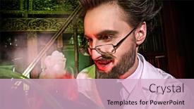  Presentation with magical - Amazing presentation theme having triumph-a-possessed-scientist backdrop and a  colored foreground