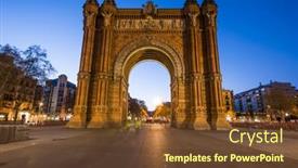  Presentation with triumph arch in innsbruck austria - Cool new PPT theme with triumph-arch-arc-de-triomf backdrop and a  colored foreground