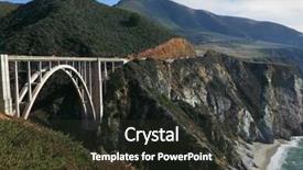  Presentation with highway engineering - Cool new theme with triumph of engineering the magnificent backdrop and a dark gray colored foreground