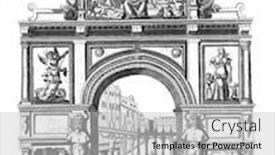  Presentation with engraving - Presentation theme featuring triumphal-gate-with-the-city background and a light gray colored foreground
