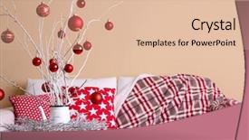  Presentation with interior decorating home - Cool new slides with trivia - cozy christmas home interior backdrop and a lemonade colored foreground