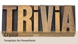  Presentation with trivia - Colorful PPT theme enhanced with trivia - isolated word in vintage backdrop and a coral colored foreground
