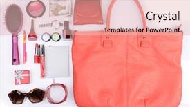  Presentation with single ladies - Slides with trivia - ladies handbag and things background and a lemonade colored foreground