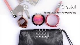  Presentation with trivia - PPT layouts consisting of trivia - ladies handbag and things background and a white colored foreground