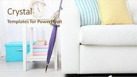  Presentation with trivia - Theme featuring trivia - umbrella in home interior close-up background and a cream colored foreground