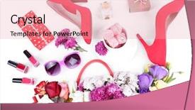  Presentation with water top view of amazon - Slide deck featuring trivia - women bag stuff top view background and a coral colored foreground