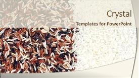  Presentation with organic rice - Beautiful PPT theme featuring troism - thai red jasmine and fragment backdrop and a cream colored foreground