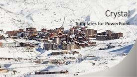  Presentation with alpine skiing - Cool new presentation with troism - val thorens alpine ski resort backdrop and a white colored foreground