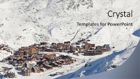  Presentation with french revolution lawyer and politician - Amazing slide deck having troism - val thorens ski resort backdrop and a light gray colored foreground