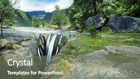  Presentation with waterfall - Beautiful slides featuring troism - view of the trois roches backdrop and a seafoam green colored foreground