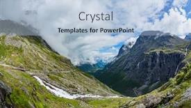  Presentation with path - PPT theme with troll-s-path-trollstigen background and a light blue colored foreground