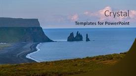  Presentation with iceland - Theme enhanced with troll-toes-on-black-beach background and a light blue colored foreground