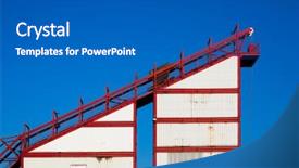  Presentation with rubber plant - PPT theme having trolley of a rubber plant background and a gray colored foreground