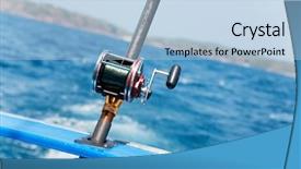  Presentation with sea fishing - Audience pleasing slide deck consisting of trolling fishing with motor boat backdrop and a light blue colored foreground