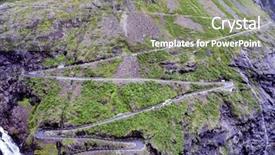 Presentation with path - PPT layouts with troll's path trollstigen background and a gray colored foreground