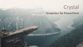  Presentation with mountain view - Amazing PPT layouts having trolltunga-troll-tongue-the-famous backdrop and a sky blue colored foreground