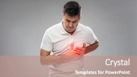  Presentation with healthcare - Audience pleasing slides consisting of trombosis - people healthcare and problem concept backdrop and a coral colored foreground