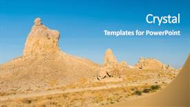  Presentation with national parks yosemite valley yosemite - Presentation theme having trona pinnacles are nerarly 500 background and a teal colored foreground