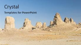  Presentation with death - Presentation featuring trona pinnacles are nerarly 500 background and a light blue colored foreground