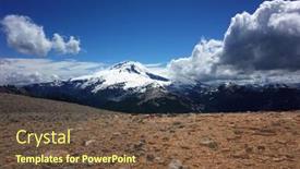  Presentation with mountain view - Theme having tronador-mountain-extinct-stratovolcano background and a tawny brown colored foreground