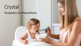  Presentation with mom baby - Cool new PPT theme with spoon of 1 4 year backdrop and a light gray colored foreground