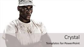  Presentation with military - Presentation having troop - white background with vignette background and a light gray colored foreground