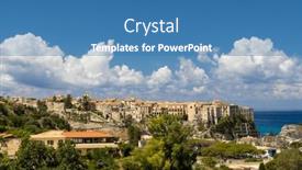  Presentation with italy - Presentation theme featuring tropea-province-of-vibo-valentia background and a teal colored foreground