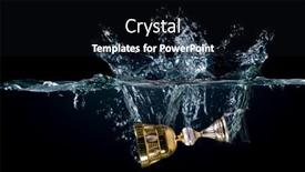  Presentation with water cup - Presentation theme featuring trophey-cup-in-water-mixed background and a black colored foreground
