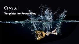  Presentation with water cup - Presentation with trophey-cup-in-water-mixed background and a black colored foreground