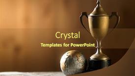  Presentation with trophy - Beautiful presentation theme featuring trophy-and-globe backdrop and a tawny brown colored foreground