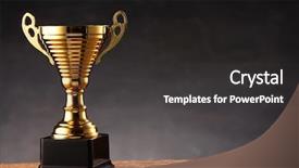  Presentation with trophy - Slides featuring trophy on top of old background and a dark gray colored foreground