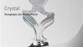  Presentation with silver cup - Presentation with trophy-silver-cup background and a light gray colored foreground