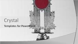  Presentation with silver cup - Presentation theme with trophy-silver-cup background and a light gray colored foreground