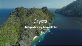  Presentation with green nature - PPT theme enhanced with tropic-highland-islands-with-green background and a tawny brown colored foreground