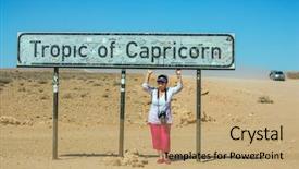  Presentation with elderly - Beautiful slide deck featuring tropic or tropic of capricorn backdrop and a coral colored foreground