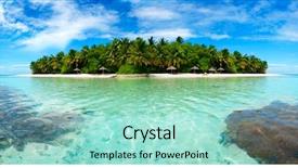  Presentation with tropical - Beautiful presentation featuring tropical - beautiful maldivian atoll with white backdrop and a arctic colored foreground