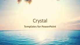  Presentation with serenity - PPT theme enhanced with tropical - serenity beach background and a cream colored foreground