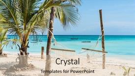  Presentation with palm beach - Colorful PPT layouts enhanced with tropical africa - beautiful view of palm backdrop and a lemonade colored foreground