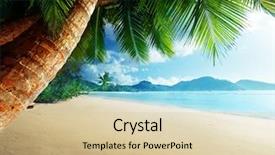  Presentation with sunset at venice beach palm - Presentation theme with tropical africa - sunset on beach anse takamaka background and a lemonade colored foreground