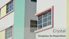  Presentation with art deco - Slides having tropical-art-deco-south-beach background and a light gray colored foreground