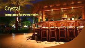  Presentation with bar - Presentation featuring tropical bar background and a  colored foreground