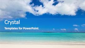  Presentation with bahamas - Presentation theme having tropical beach at exuma bahamas background and a teal colored foreground