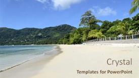  Presentation with tropical - Cool new presentation with tropical-beach-baie-beau-vallon backdrop and a lemonade colored foreground