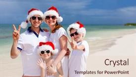  Presentation with caribbean christmas - Cool new presentation design with tropical beach celebrating christmas backdrop and a  colored foreground