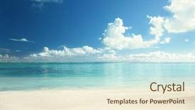  Presentation with dominican republic - Cool new PPT theme with tropical beach dominican republic backdrop and a cream colored foreground