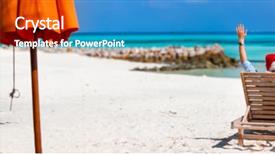  Presentation with caribbean christmas - PPT layouts enhanced with tropical beach during christmas background and a teal colored foreground