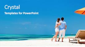  Presentation with honeymoon - Theme enhanced with tropical beach during honeymoon background and a teal colored foreground
