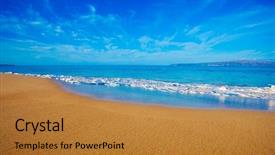  Presentation with hawaii - Audience pleasing presentation theme consisting of tropical beach hawaii backdrop and a gold colored foreground