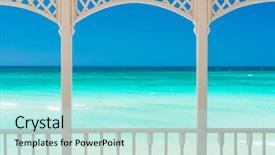  Presentation with cuba - Presentation design consisting of tropical beach in cuba background and a mint green colored foreground