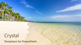  Presentation with republic dominican - Presentation featuring tropical beach in dominican republic background and a lemonade colored foreground